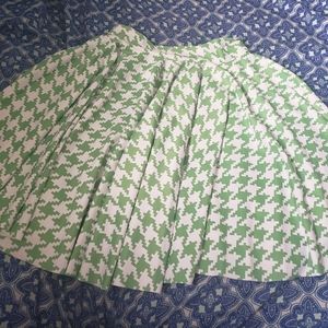 Black Milk Green Houndstooth Skater Skirt Sample